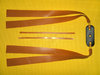 Handgefertigter 2-fach-Flachbandgummi für Schleuder/Zwille, Thera-Band Gold , Länge 25 cm